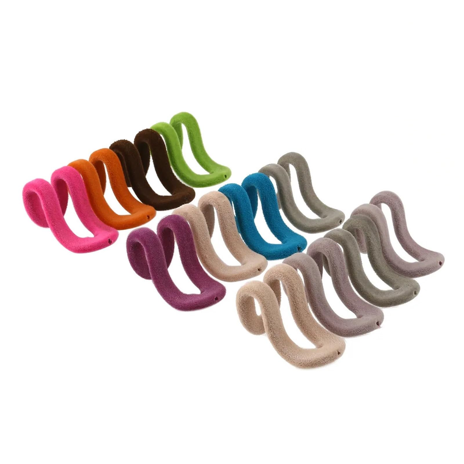 Clothes Hanger Connector Hooks 80pcs Mini Flocking Clothes Rack Hooks Plastic Colors Space Saver Closet ganizer Lightweight for Wardrobe Closet Organizer