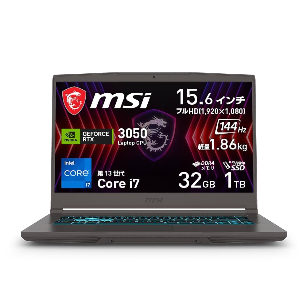 RTX3050搭載パソコン！　MSI 2024年モデル　ゲーミングPC Amazon.co.jp: MSI ゲーミング ノートPC Thin 15 【NVIDIA RTX