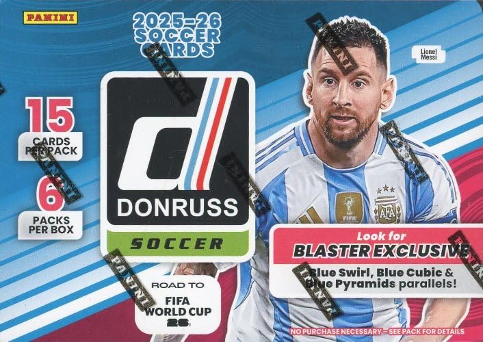 2025/26 Panini Donruss Road to WORLD CUP Soccer EXCLUSIVE HUGE Factory Sealed Blaster Box! Includes (90) Cards Including (6) Rated Rookies & (18) INSERTS! Look for Autos & Kabooms of Top Stars!