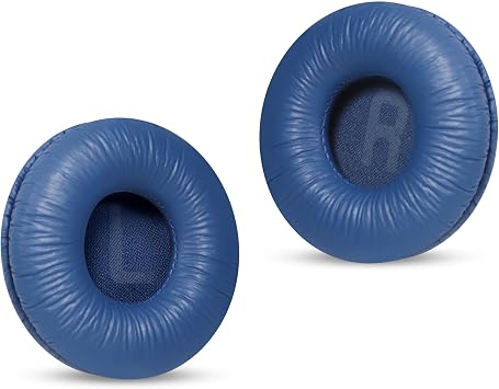 Headphones Replacement Ear Pads, Cushions for JBL Tune T500BT/T450BT/510BT/520BT/570BT, Crinkled Leather Enhanced Breathability and Friction Ear Pads Cushions with High-Density Foam - Blue