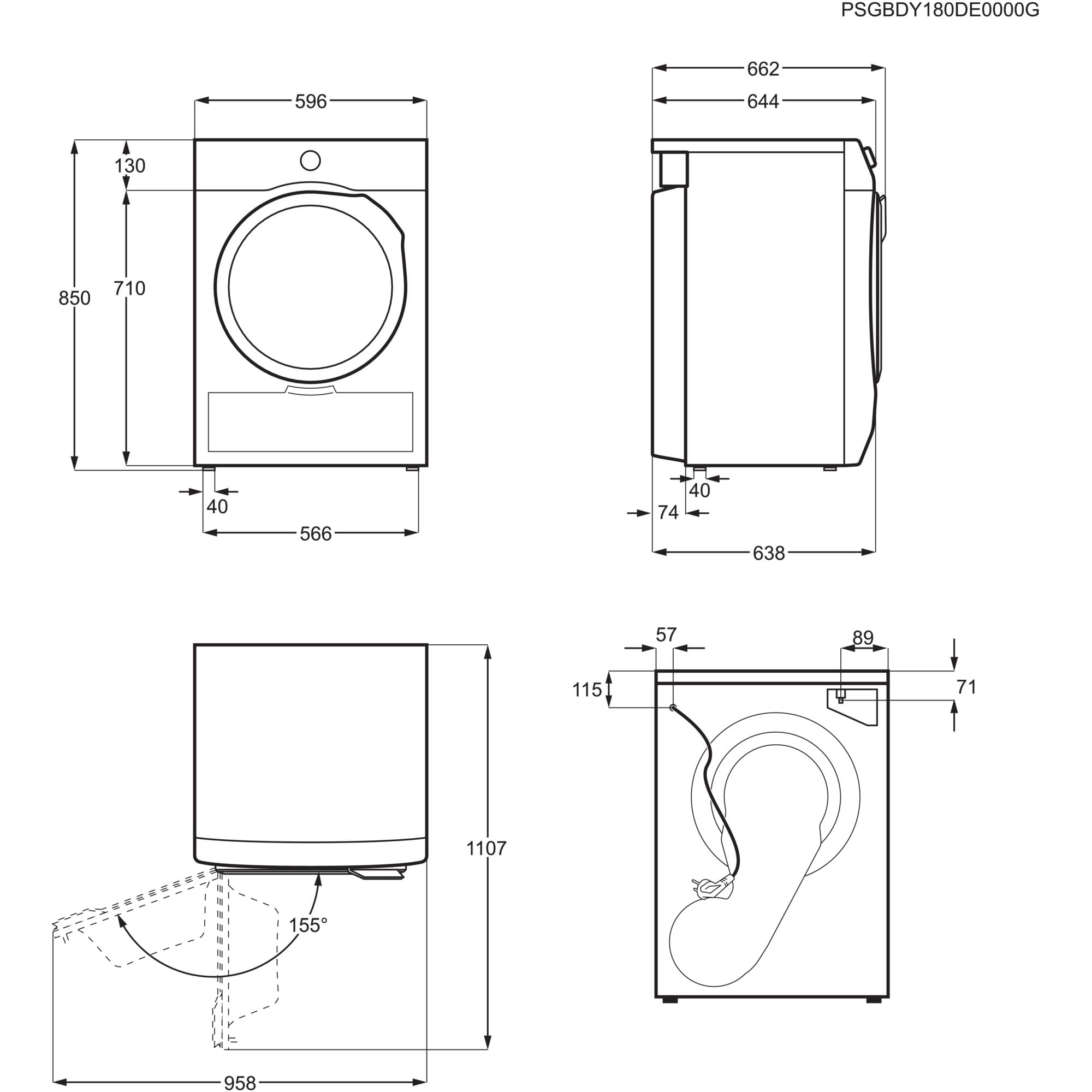Electrolux Secadora de Carga Frontal EW7H5825IB, 8 Kg, Tecnología SensiCare, Sistema GentleCare, Libre Instalación, Sistema EcoFlow, Inicio Diferido, Panel LCD, Blanco