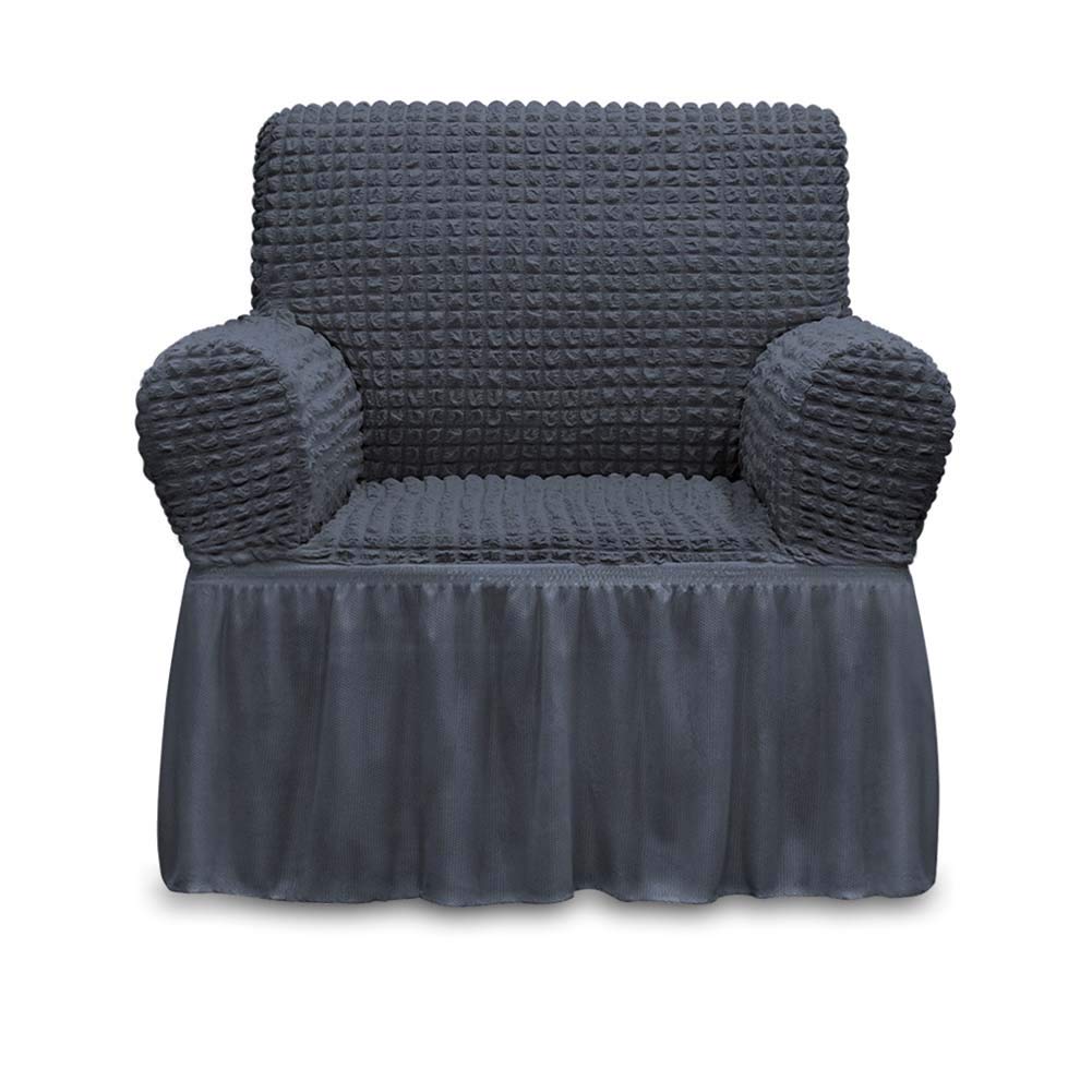 NICEEC Armchair Cover Dark Grey Armchair Slipcover 1 Piece Easy Fitted