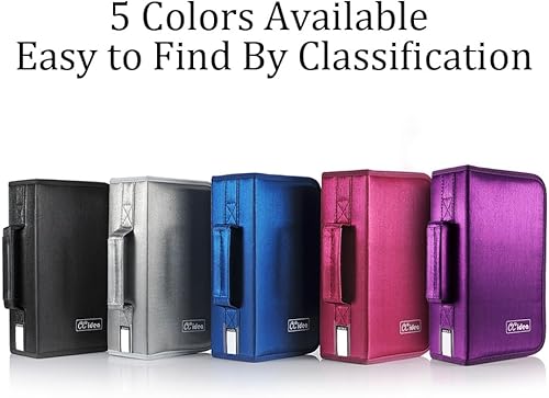 Miniatura 28 de CCidea Funda para CD y DVD, capacidad de 128 fundas de DVD, organizador de plástico para CD, carpeta de transporte portátil para CD y viajes en casa