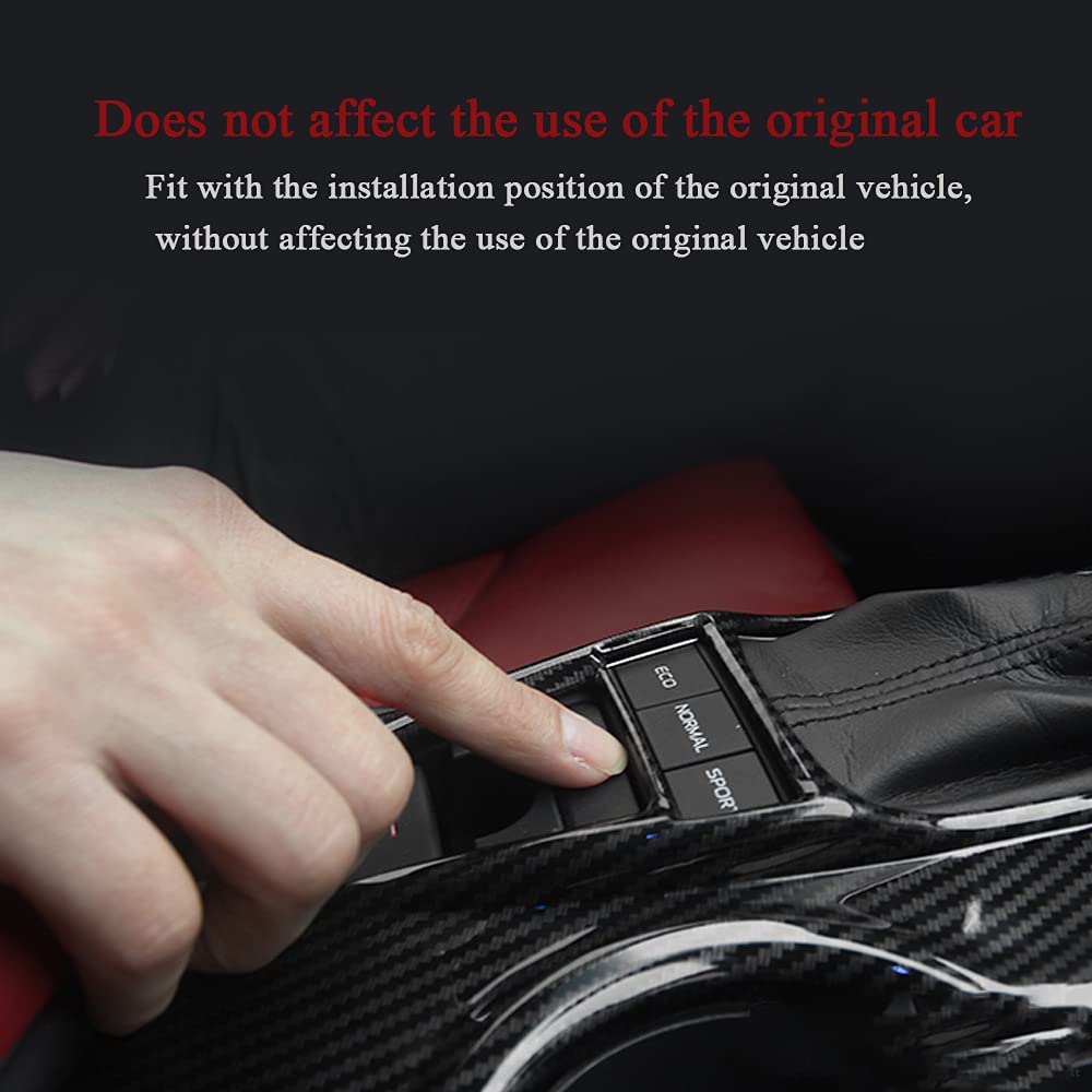 Rifoda for 2018 2019 2020 2021 2022 Toyota Camry ABS Accessories Center Console Gear Shift Panel Cover Fit for Carmy LE SE TRD SE-Nightshade Editon Interior Trims Carbon Fibre