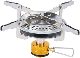 Fdit1 Outdoor Tray Portable Stainless Steel Picnic Stove Camping Backpacking Stoves, Portable Lightweight Hiking Stove, Pocket Stove, Mini Camp Stove with Carrying Case