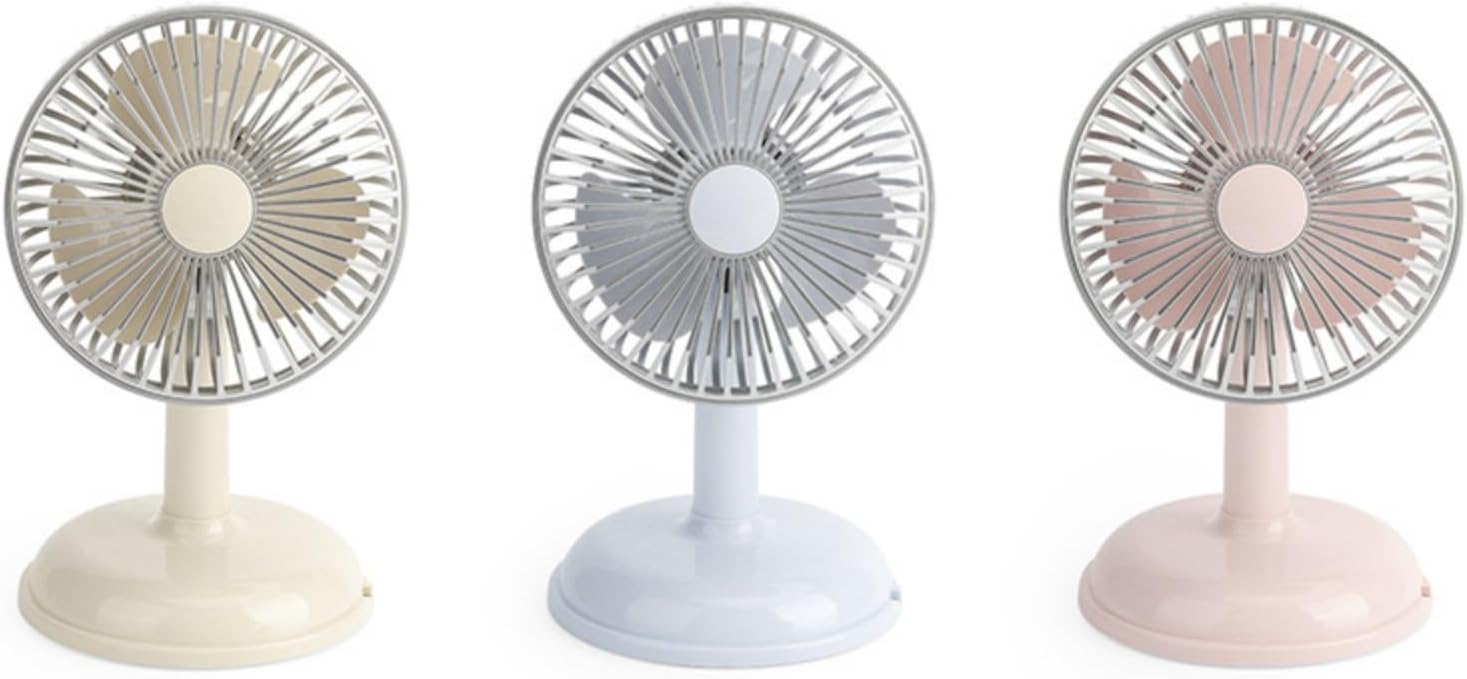 NOVOLAN Portable Desktop Fan Outdoor Fans, 800mah Battery Type C Charging, Quiet Operation, Retro Desktop Design, 90° Vertical Adjustment, Detachable and Washable Mesh Cover, Portable Handle (blue)