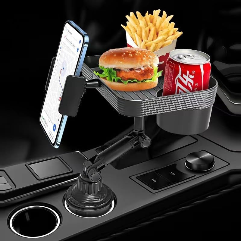 Bandeja para portavasos de carro multiusos 3 en 1 miniatura 1
