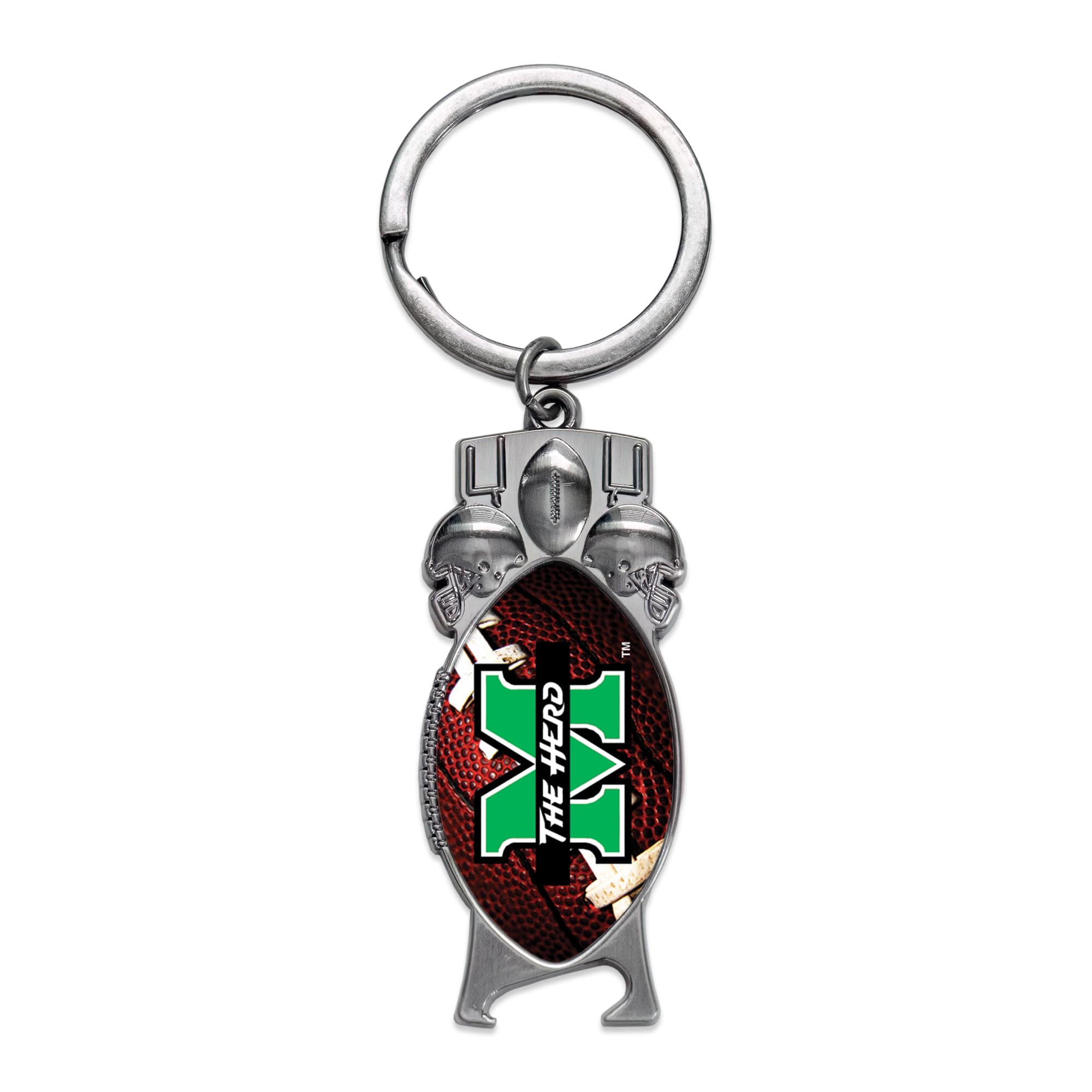 Rico Industries NCAA Marshall Thundering Herd Sculpted Bottle Opener Keychain -Great Gift Item