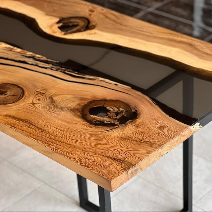 Amazon｜銘木屋 御山杉 ダイニングテーブル 一枚板 レジン