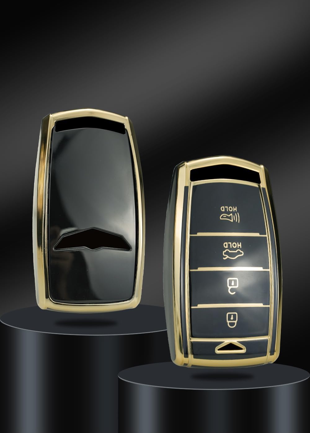 Shiny TPU Key Fob Case Fit for Genesis G70 G80 G90 2018 2019 2020 image 5