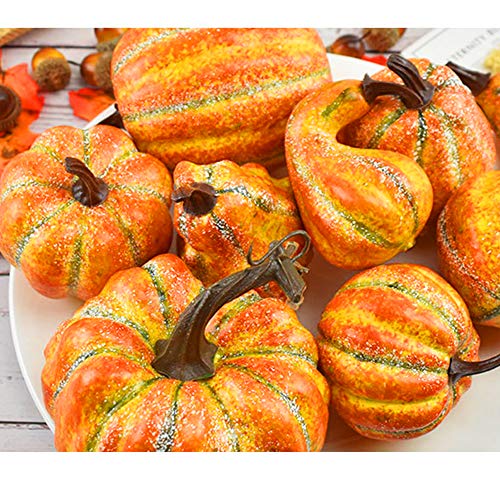 image for HarrierWing Artificial Pumpkins and Gourds,Assorted Lifelike Fall Frui