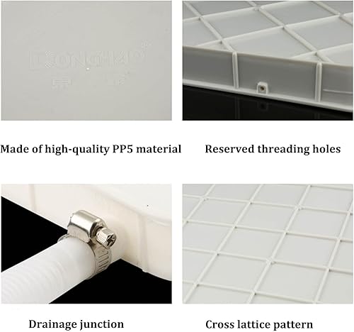 Vista 6 de Bandeja de drenaje de condensado de plástico para aire acondicionado, unidad de aire acondicionado para exteriores, colector de agua condensada