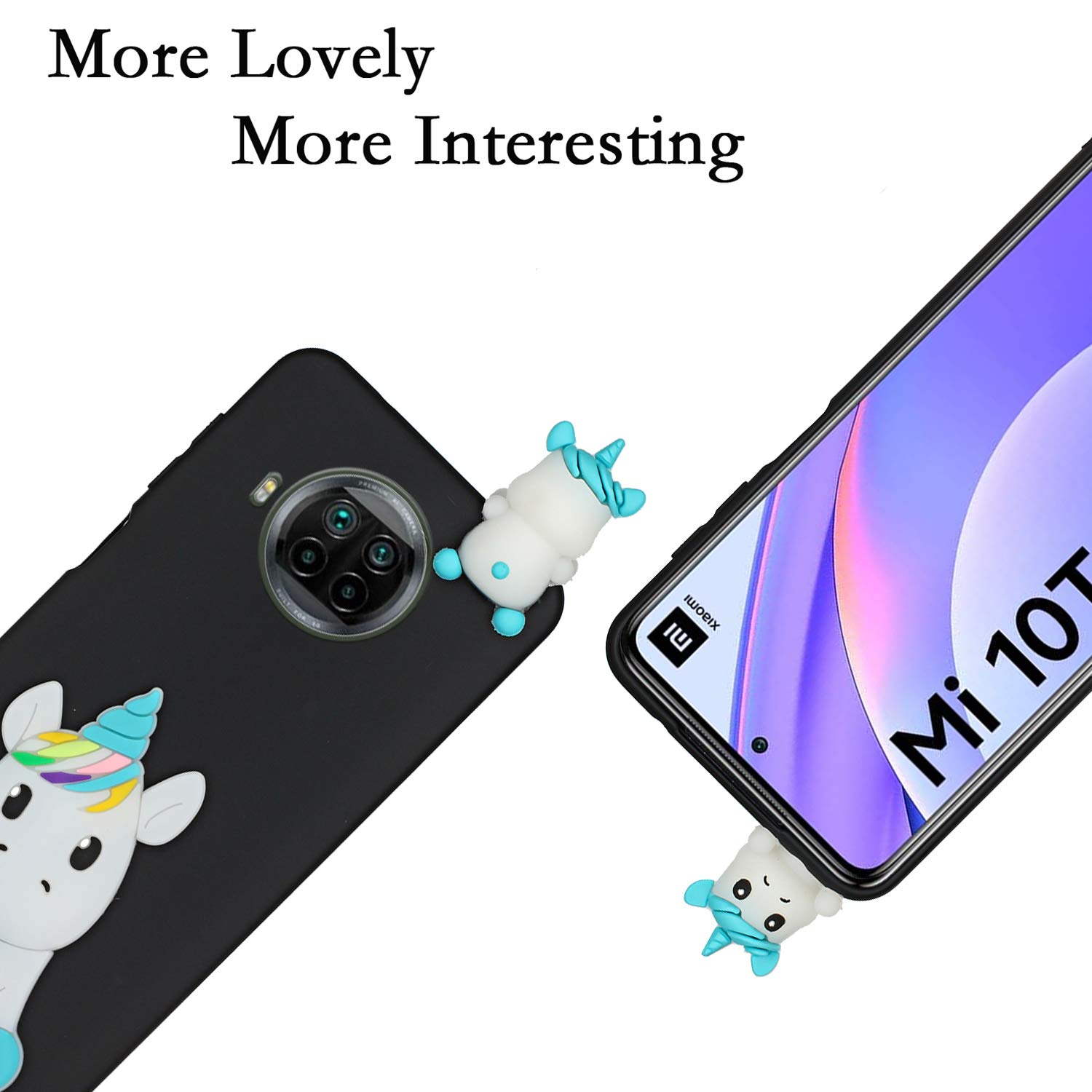 HopMore Cover Per Xiaomi Mi 10T Lite 5G – Custodia In Silicone Morbido Con Stampa Kawaii, Antiurto E Antigraffio, Design Elegante E Presa Comoda