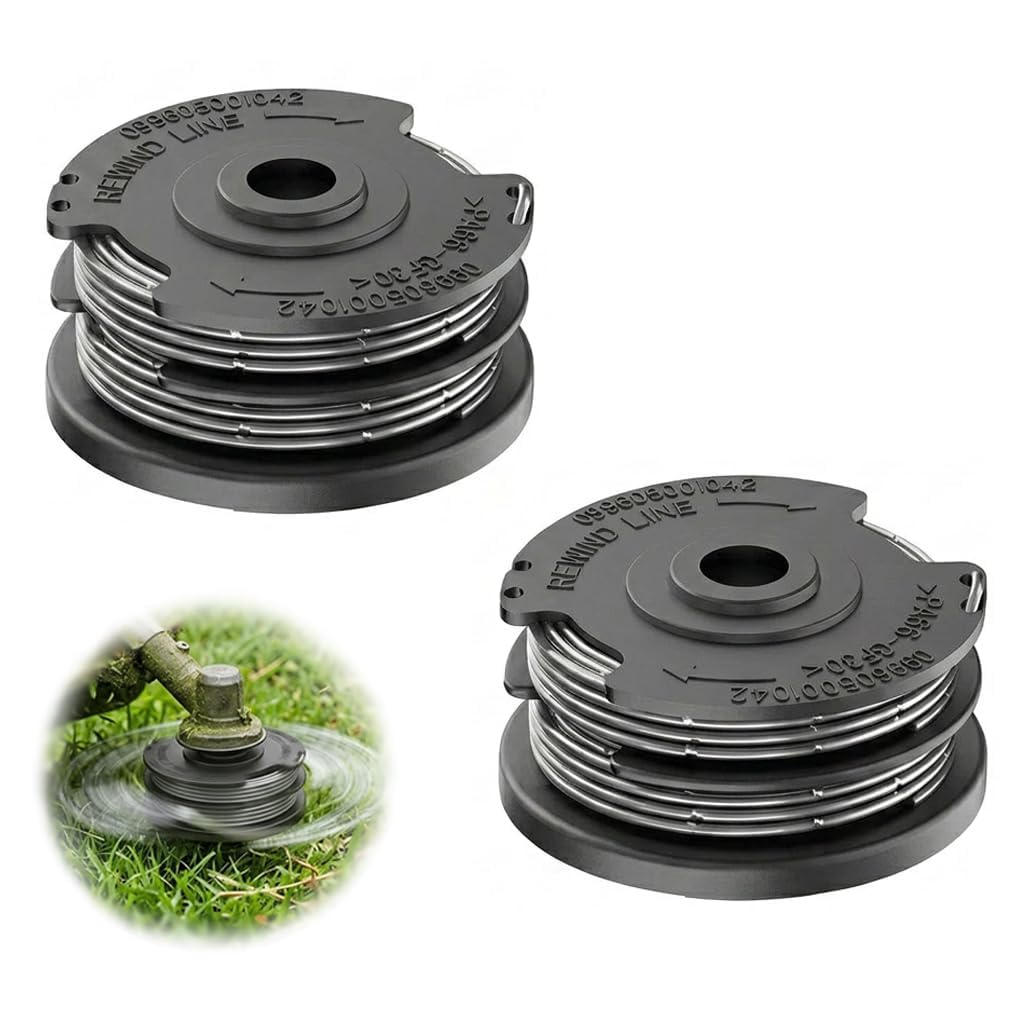 2 Pack Strimmer Spool Line for F016800351, Strimmer Wire for Bosch, Φ1.6mm 6m Replacement Spool for ART 30-36 LI AdvancedGrassCut36 ART 30 24/24+ 27/27+ Grass Trimmer