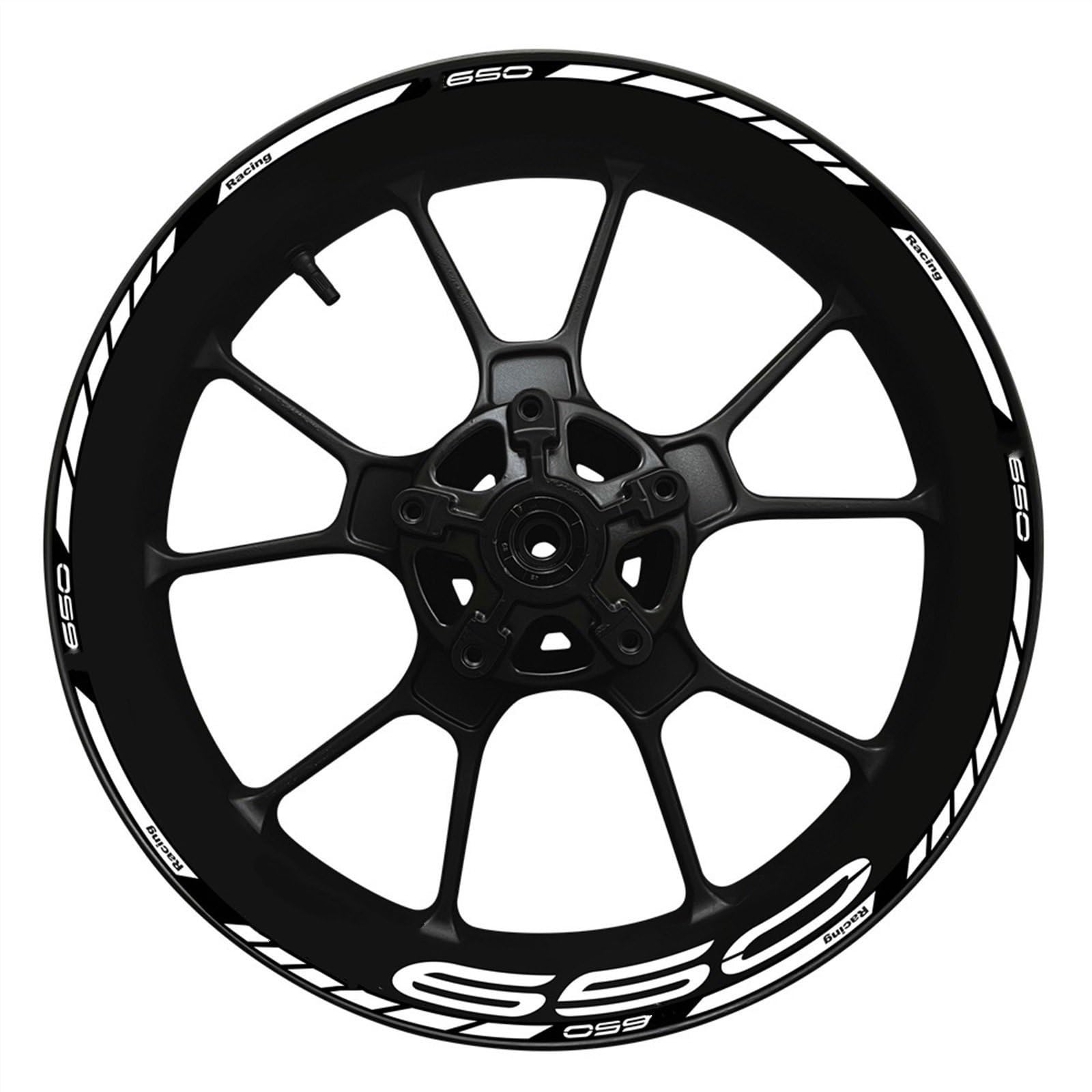 Stickers Motorcycle Accessories Reflective Rim Edge Stripes Wheel Stickers for Kawasaki Z650 Z 650(Style 23)