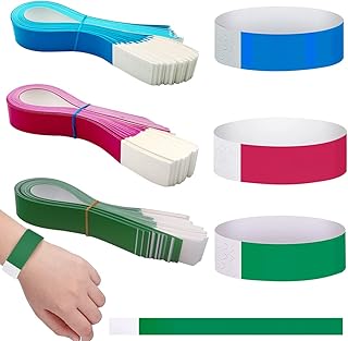 HANNEA® 300 Pcs Colored Paper Wristbands
