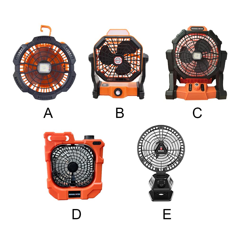 Linterna de velocidad ajustable móvil con carga recargable por USB, ventilador de Camping, ventiladores de iluminación refrigerados por aire, dormitorio, oficina, viaje, X10/naranja