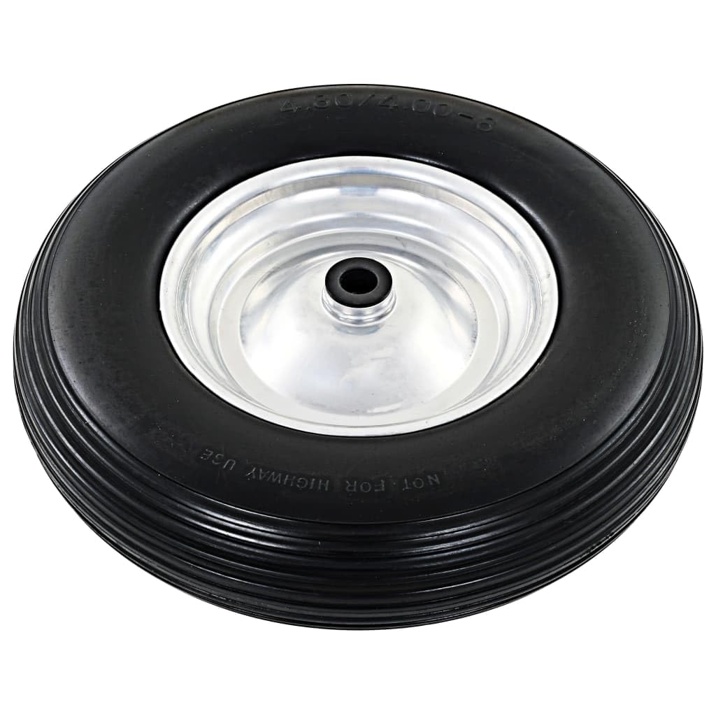 Home & Garden Schubkarrenräder 2 Stück mit Achsen massiv PU 4.00-8 390 mm-Möbelwahl
