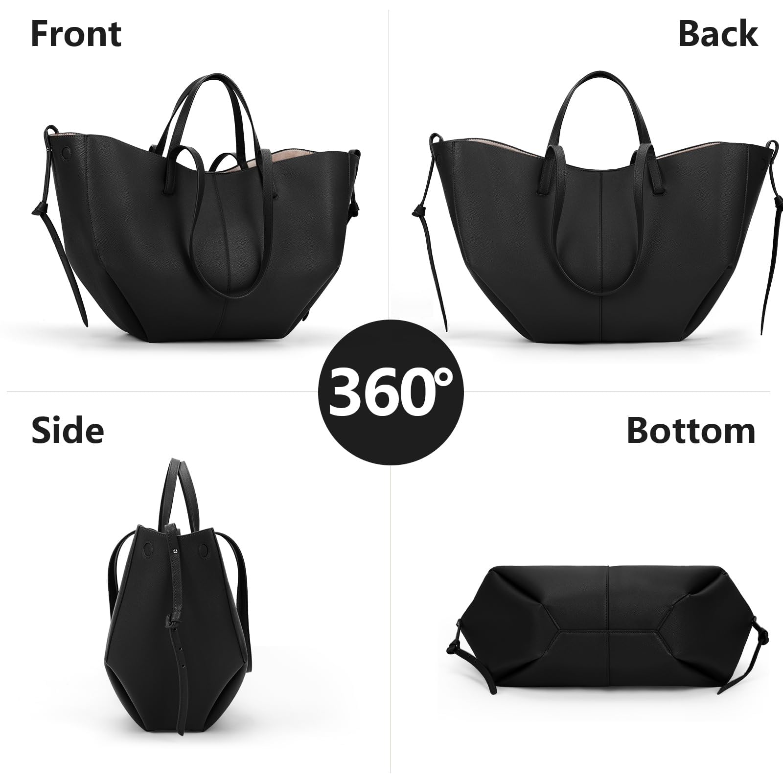 GSenhui Tote Bag Handtasche Damen Umhängetasche Große Shopper Tasche PU Leder Schultertasche mit Geldbörse Henkeltaschen Gross Tragetasche für Reisen Einkauf Geschenk
