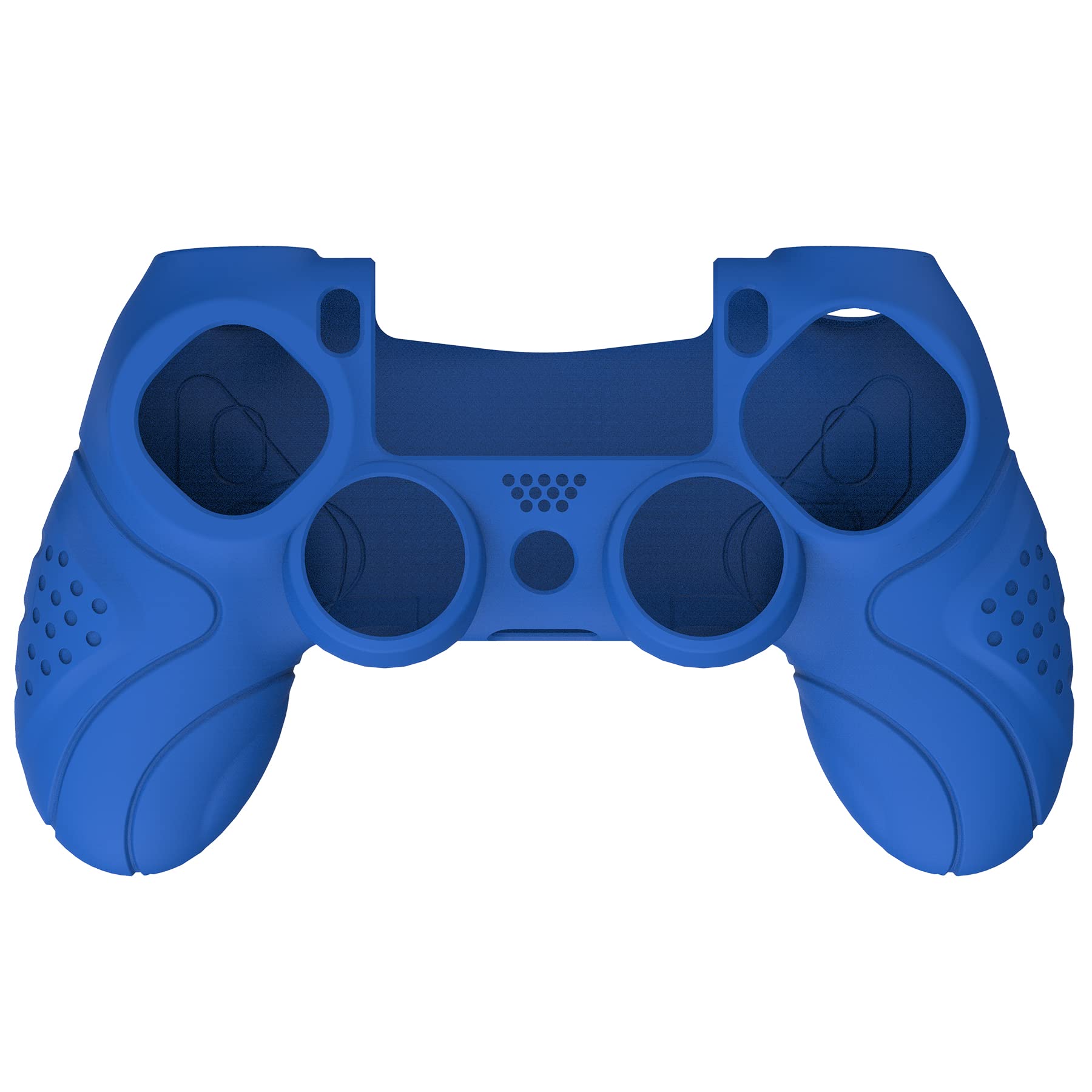 playvital Protection pour ps4 Coque Manette,Housse Silicone avec Capuchon Joystick pour ps4 Slim Pro Controller Skin Cover-Bleu,Guardian Edition - 3