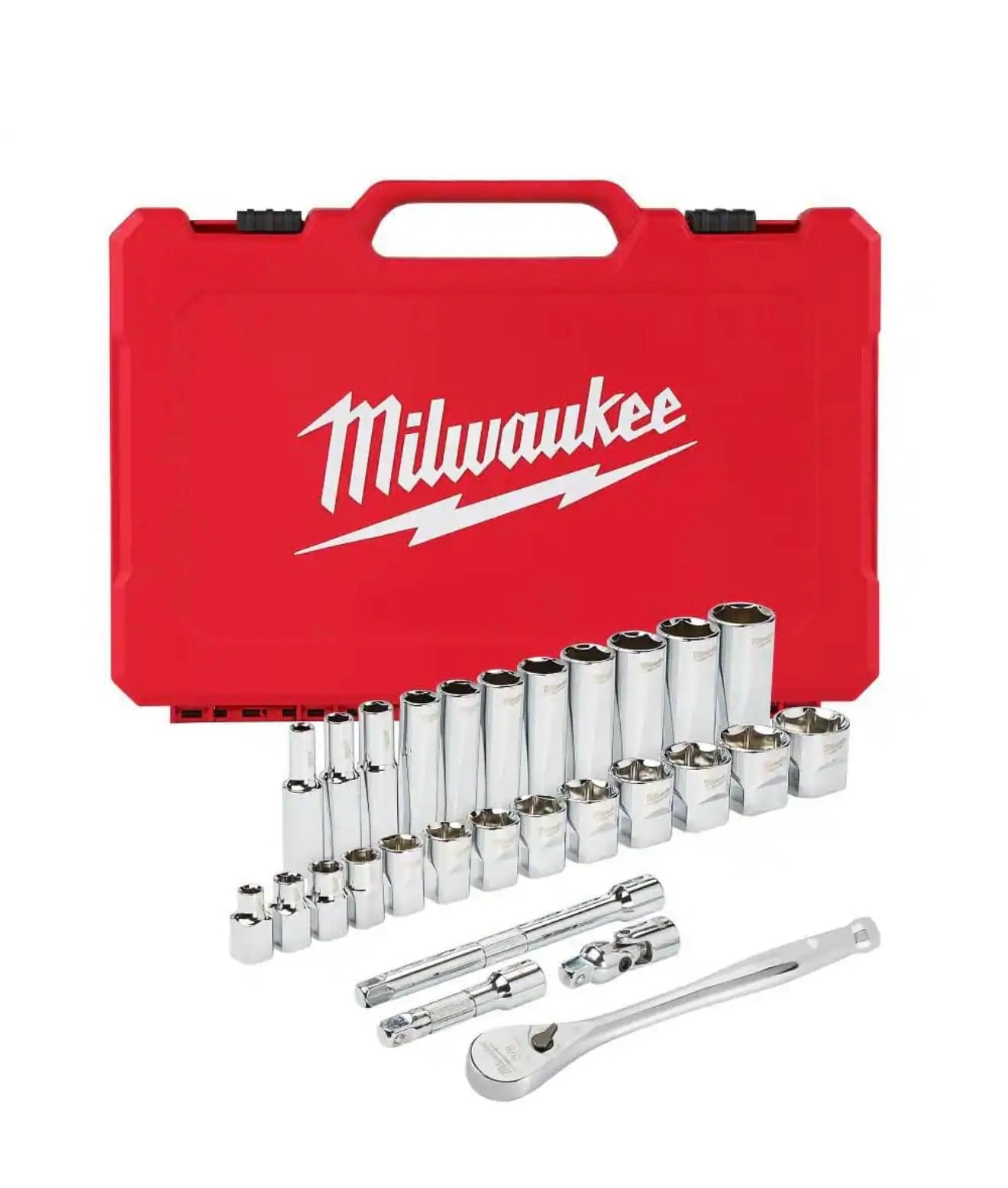Amazon.com: Milwaukee Ratchet-Socket Set SAE 3/8IN 48-22-9408