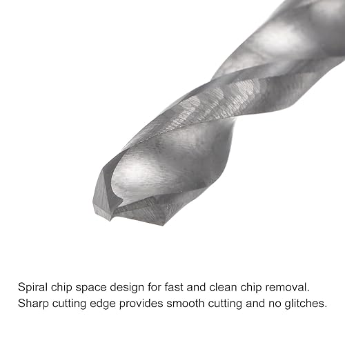 Miniatura 8 de uxcell Brocas de carburo sólido, 0.189 in C2K20 Carburo de tungsteno Jobber Brocas Herramienta de perforación de vástago recto para acero