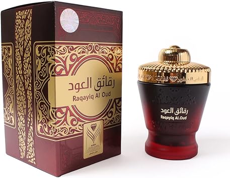 Upscale Perfume & Oud co. Incense Bakhoor Raqayiq Al.Oud - 50G of Authentic Arabic Wood Chip Bakhoor Incense -Aroma Lasts All Day Long - Perfect for Prayer, Namaaz, Ceremony, Meditation