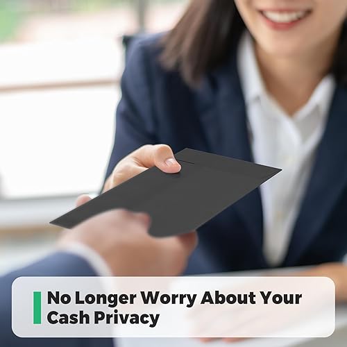 Miniatura 5 de CREGEAR Paquete de 200 sobres para efectivo, sobres de dinero para efectivo de 3.5 x 6.7 pulgadas, mini sobres para monedas autoadhesivos, papel