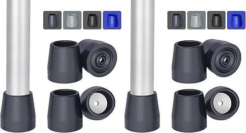 Miniatura 8 de supregear Puntas para caminar (paquete de 4), puntas de repuesto de goma resistente de 1 1/8 pulgadas para caminante, cómoda, silla de ducha, banco