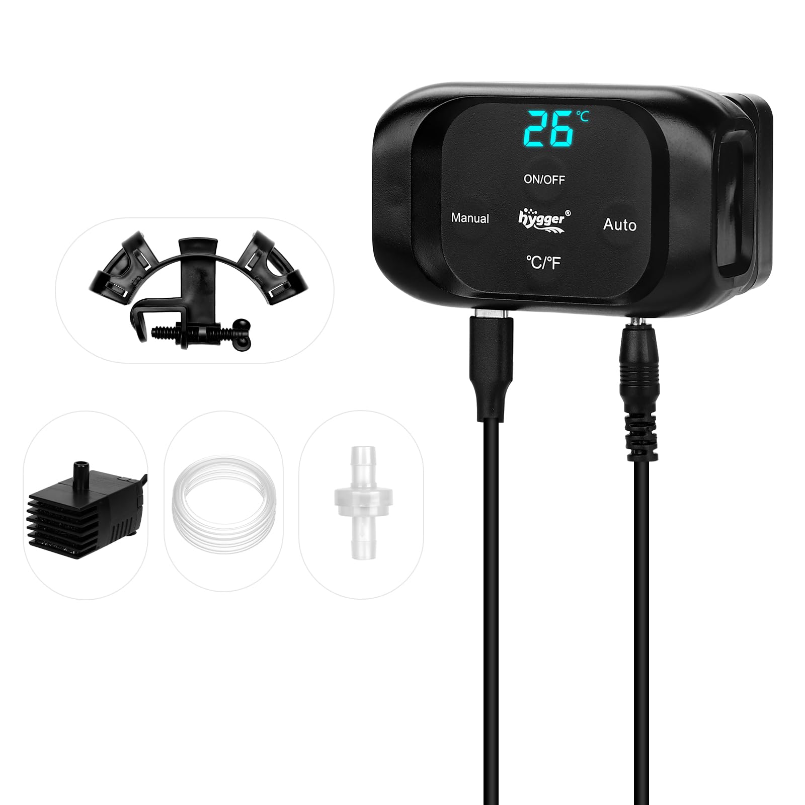 Hygger Sistema ATO Automático para Acuario, Sistema de Reabastecimiento de Agua para Peceras con Sumergible Bomba, Kit Controlador Sistema de Recarga Automática de Nivel de Agua para Acuario - 2