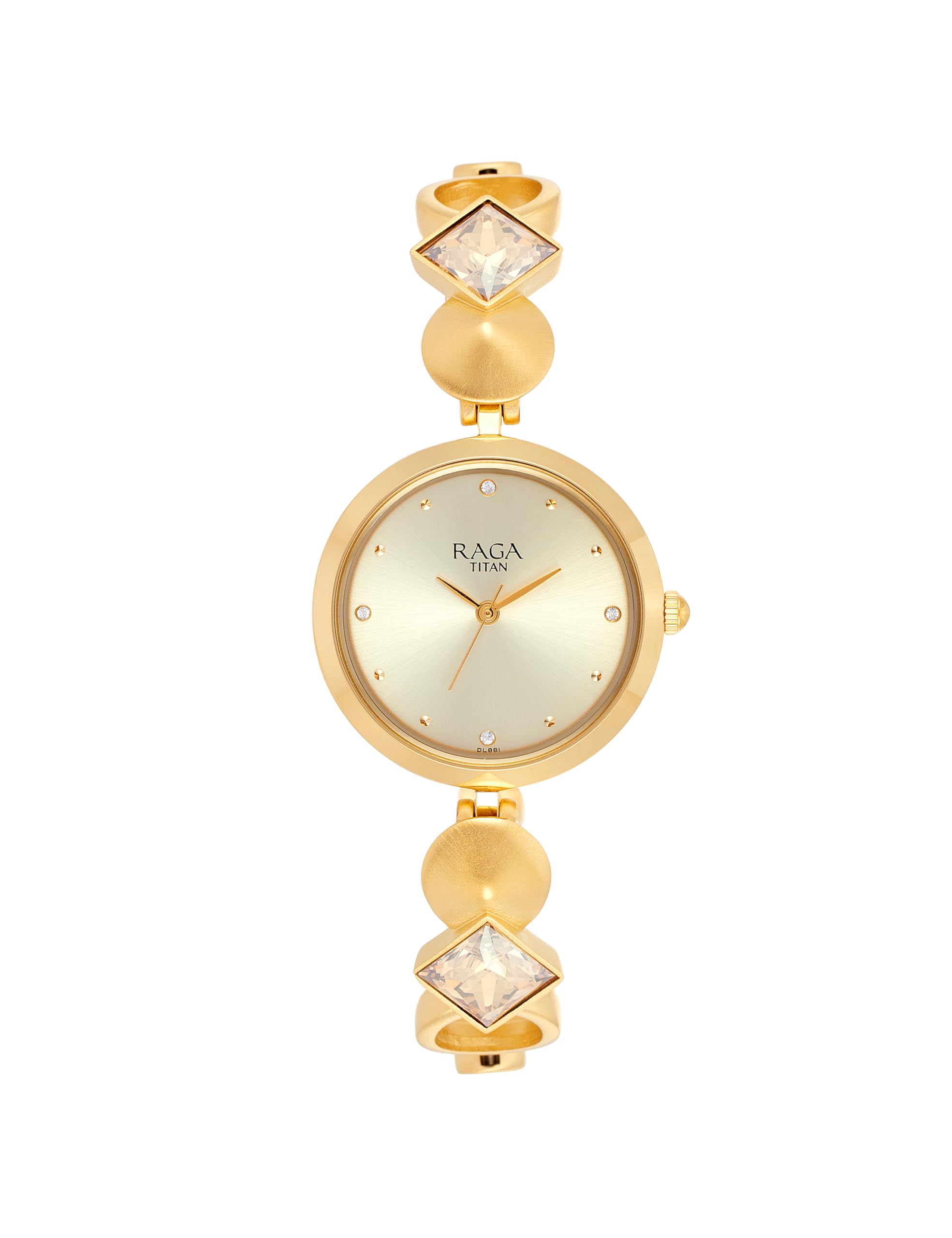 Titan Raga Love All Quartz Analog Silver Dial Gold Metal Strap Watch for Women - NT2606YM08-picture-34