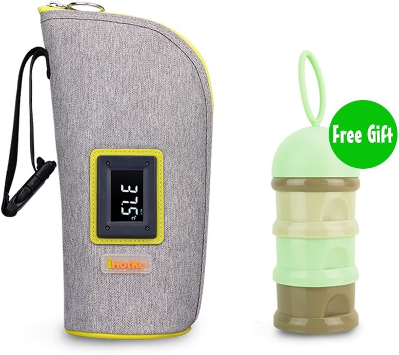 Smart Baby Bottle Warmer Bag,Keep The Best Temperature!Travel Car Baby Bottle Warmer, with Baby Formula Dispenser