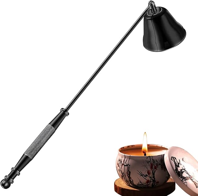 Esteopt Candle Snuffers for Candles, Candle Snuffer Made of Stainless Steel, Candle Snuffer with Long Handle and Gift Box Packaging Suitable for Gifts (Black)