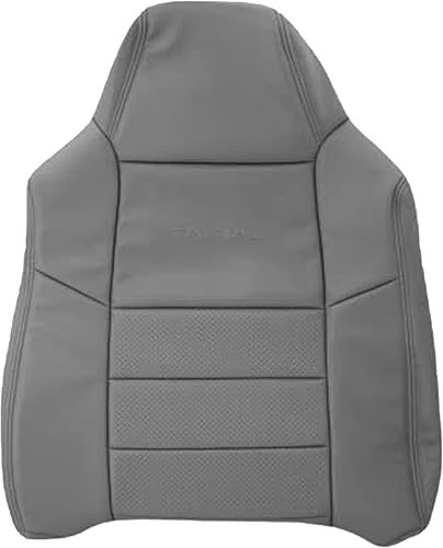Miniatura 7 de 2002 2003 Ford F250 F350 Lariat Crew Cab Funda de asiento de cuero genuino de repuesto, con insertos perforados (parte inferior del conductor, Flint