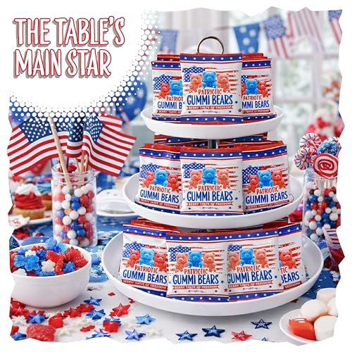 Patriotic Candy, Sour Bears Gummy Candy Individually Wrapped, 12 Packs | Red & Blue Gummies, Blue Raspberry & Strawberry Flavors - image 5