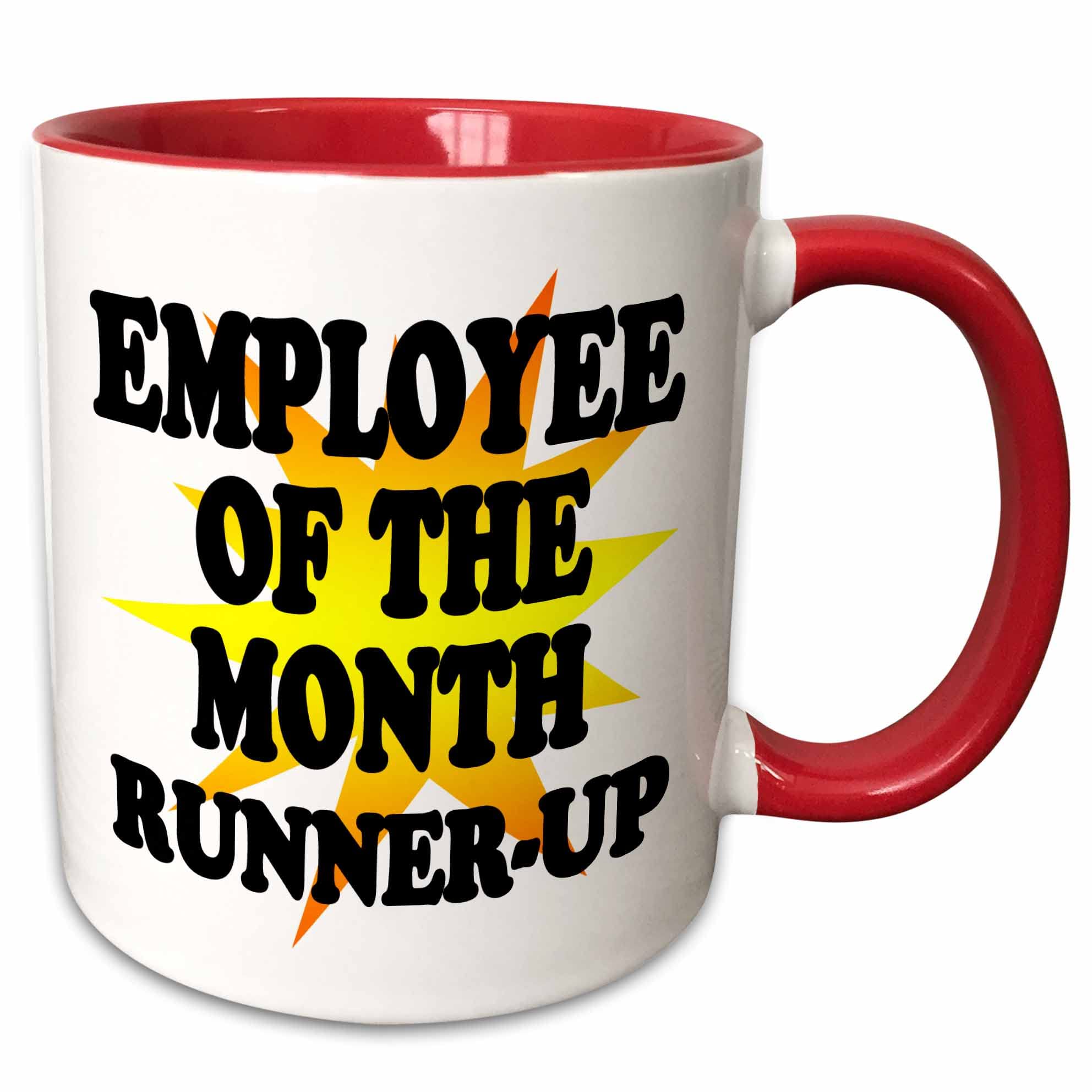 3dRose Employee of the Month Runner-up. - Two Tone Red Mug, 11oz (Mug_193316_5)
