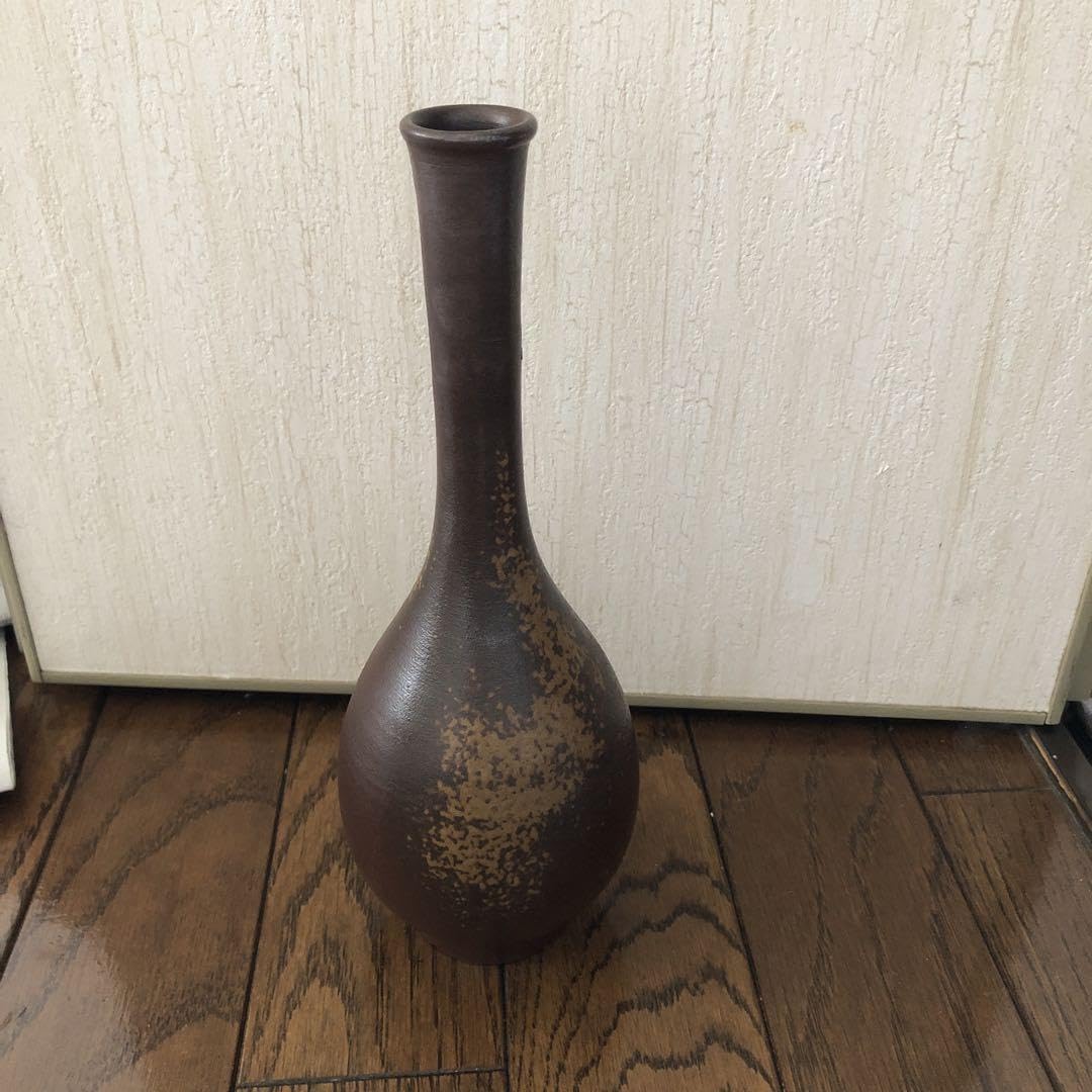 備前焼　花瓶　陶器　落款あり No4303 備前 花入 花器 壺 花瓶 岡山 民藝 陶磁器 時代 送料無料
