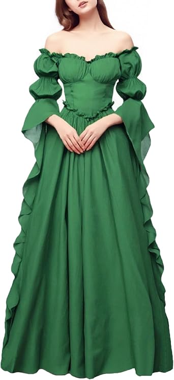 Renaissance Costume Women Victorian Gothic Witch Dress