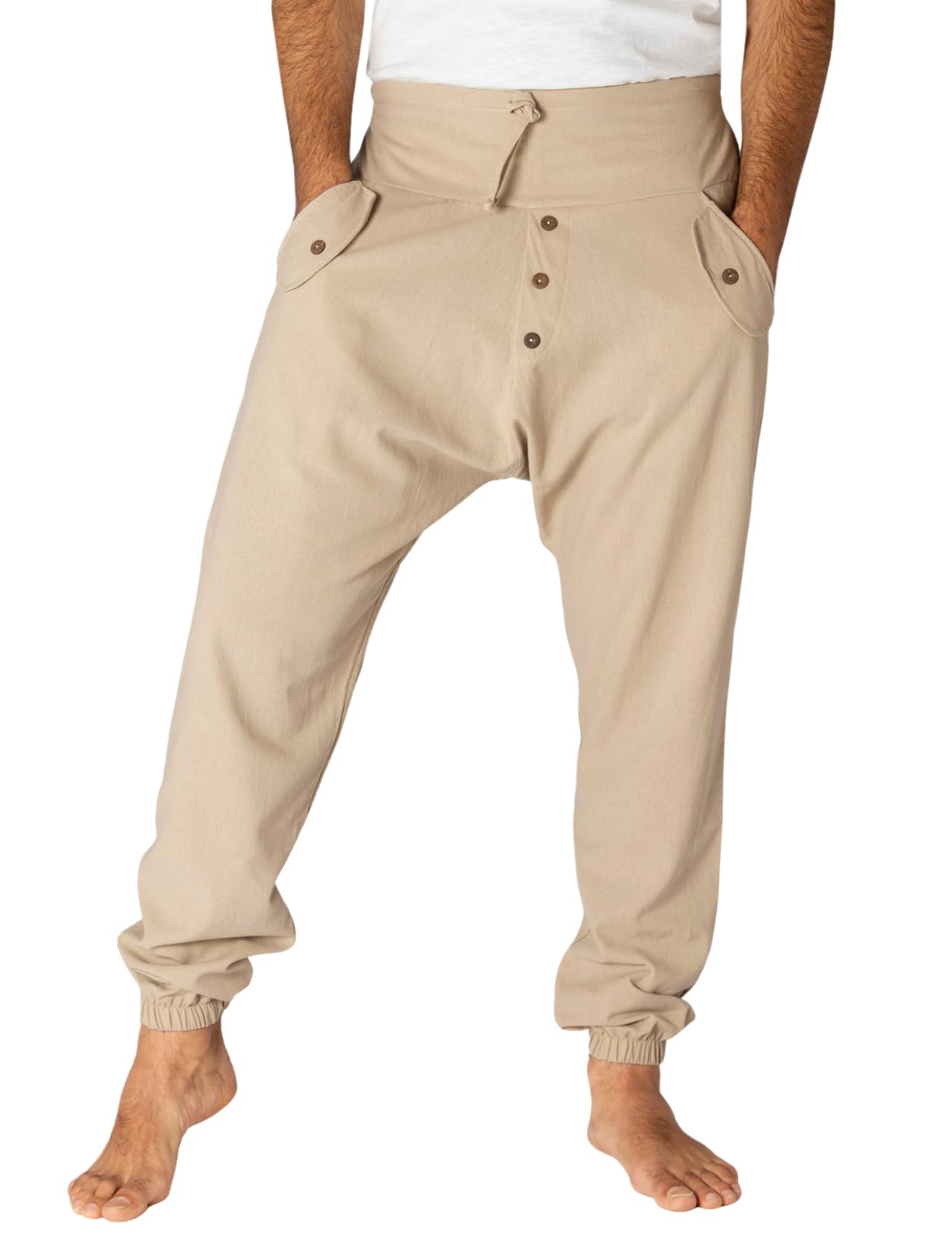 Panasiam Unisex Khaki Yogipants 01, Cotton, L