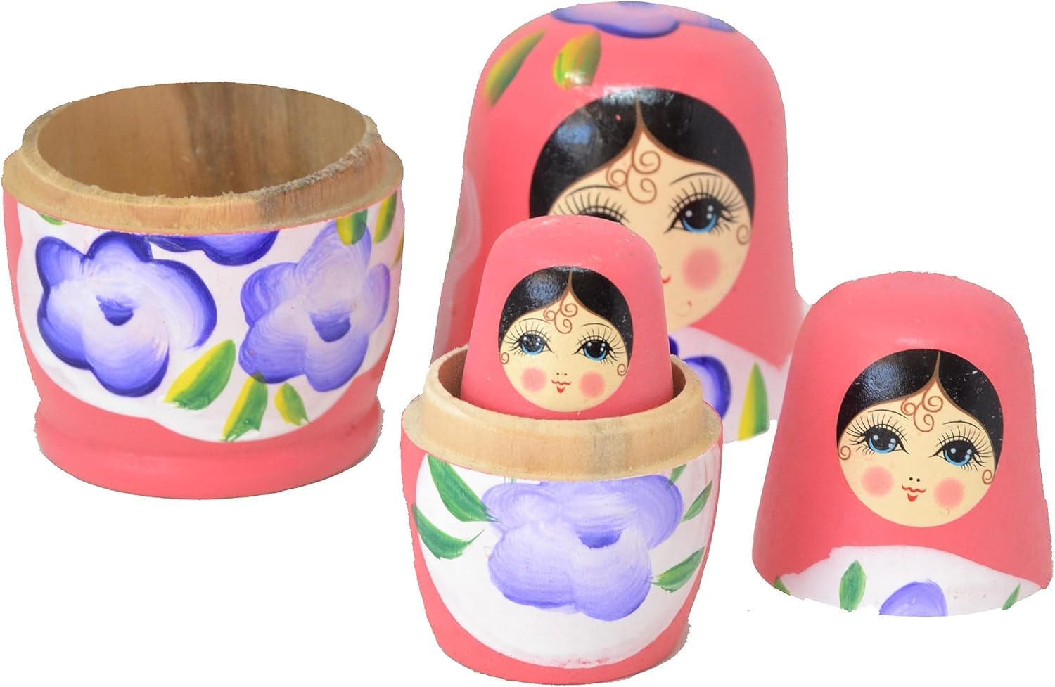 Muñecas rusas antiguas pintadas a mano, juego de 5 - España