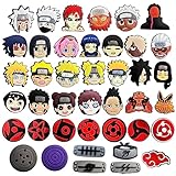 Mxydulu 41 PCS Anime Charms for Shoes Boys Teens Pins Shoe Manga Figure Clog Bracelet Wristband Party Favors