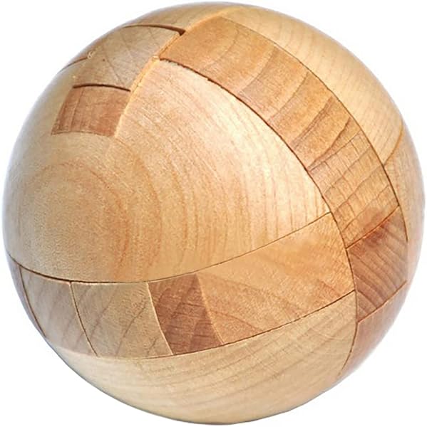 KINGOU Wooden Magic Ball Brain Teaser Puzzle