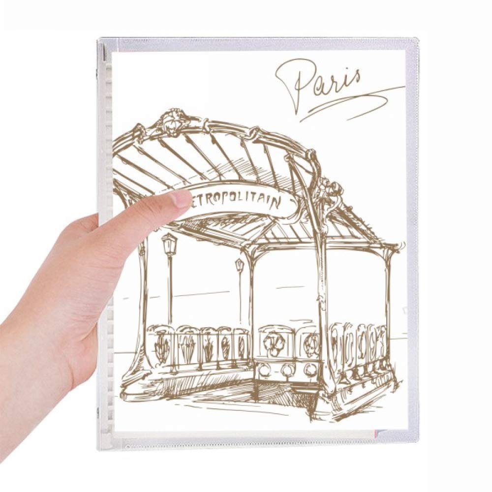 Carnet à feuilles en spirale rechargeable Métropolitain Paris format A5