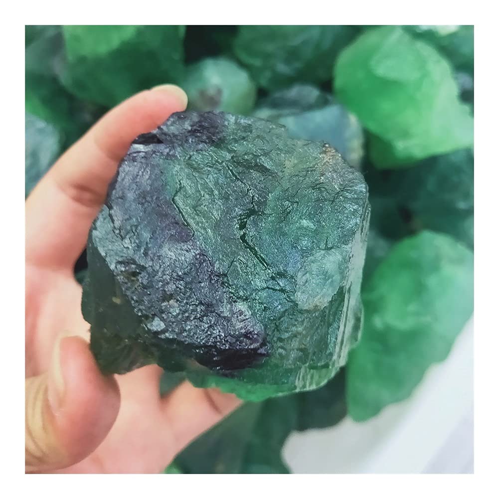 Cristallo Naturale Pietra Grezza Artigianato Cristallo Pietra di Fluorite Grezza Cristalli di Roccia di Quarzo Fluorite Verde Grezzo Naturale Collezioni di casa (Size : 230g)
