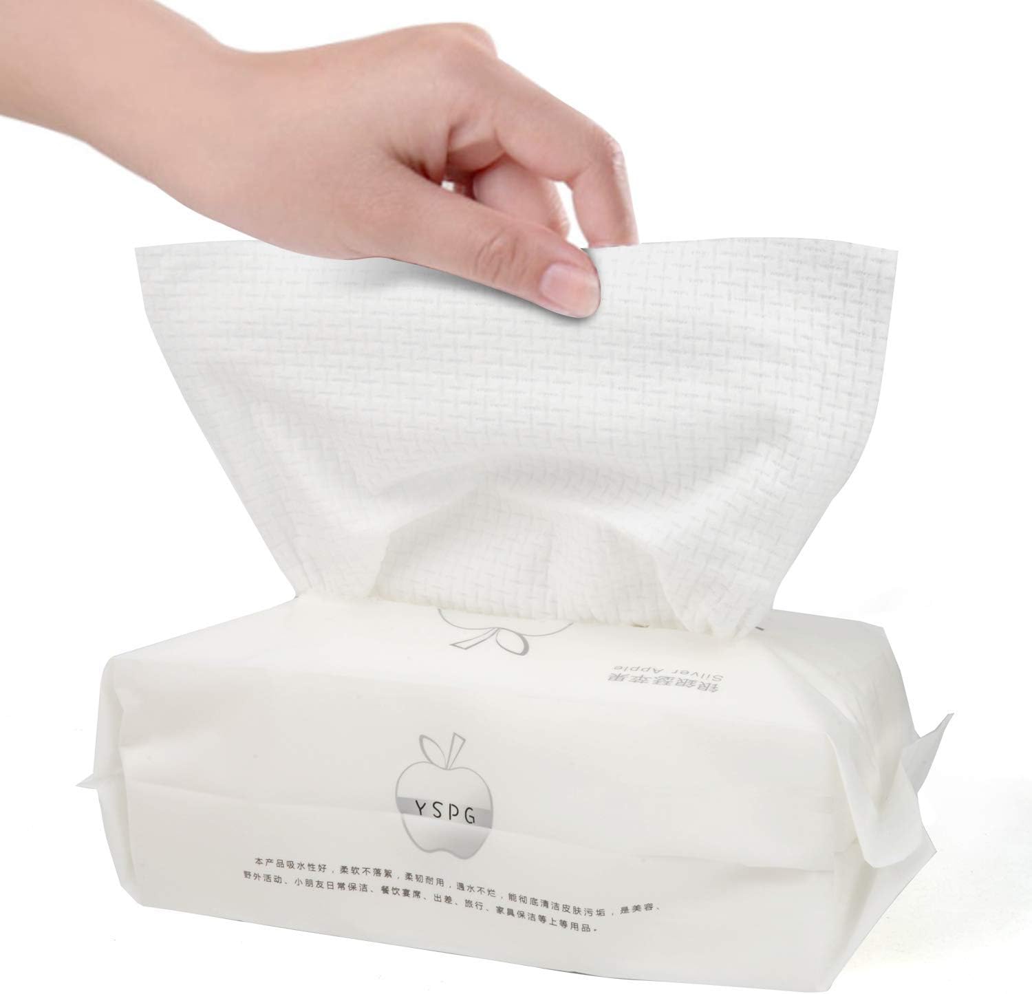 Large Soft 100% Organic Cotton Pads Facial Cleansing Wipes for Face Eye Makeup Remover, Lint Free, Chemical Free, For Any Skin like Sensitive Skin, Daily Cosmetics, Beauty, Personal Care, 60Pcs