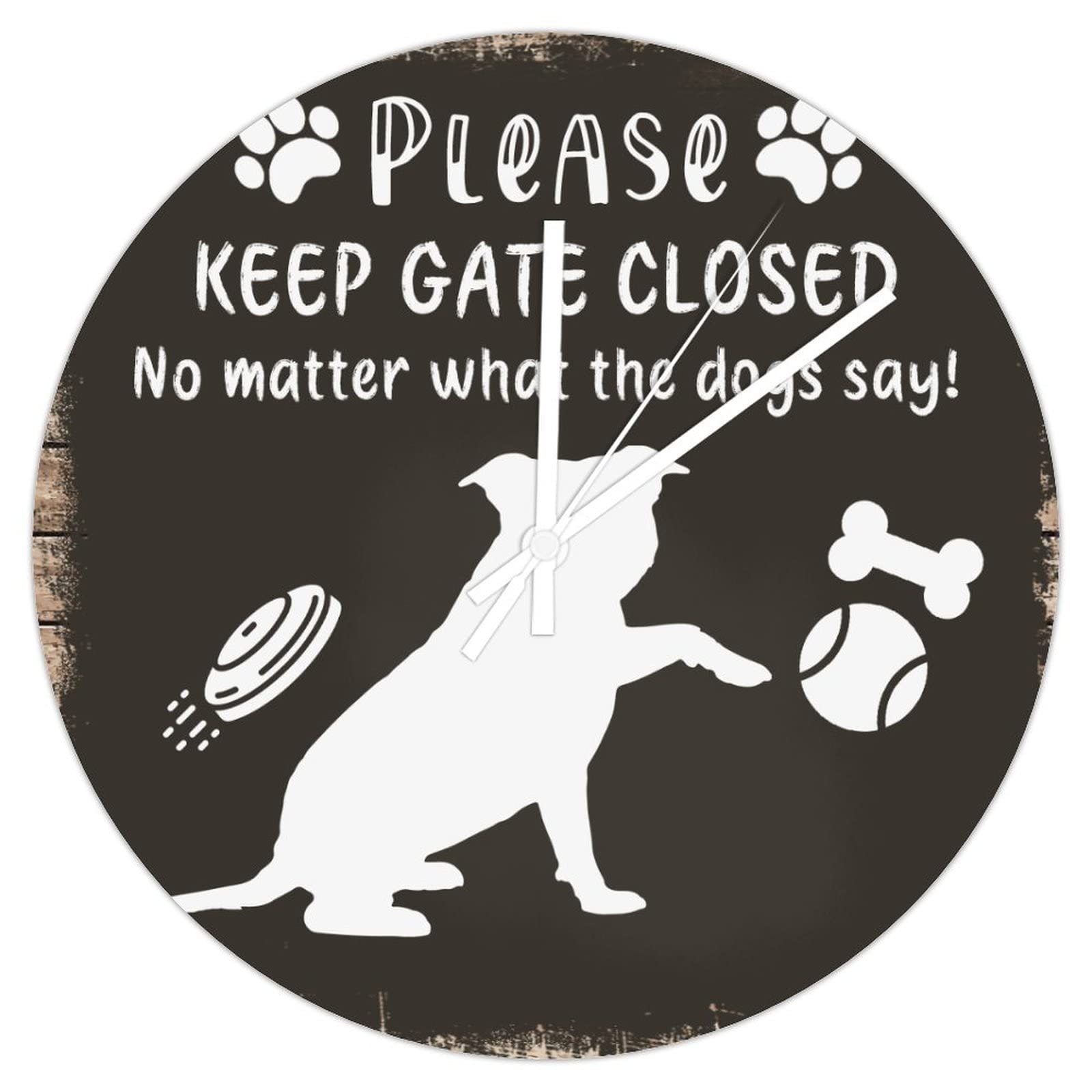 Horloge murale Berger Allemand pour amateurs de décoration animaux sans tic-tac