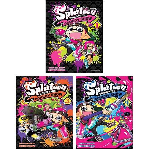 Splatoon: Squid Kids Comedy Show, Vol (1,3,4) Collection 3 Books Set By Hideki Goto