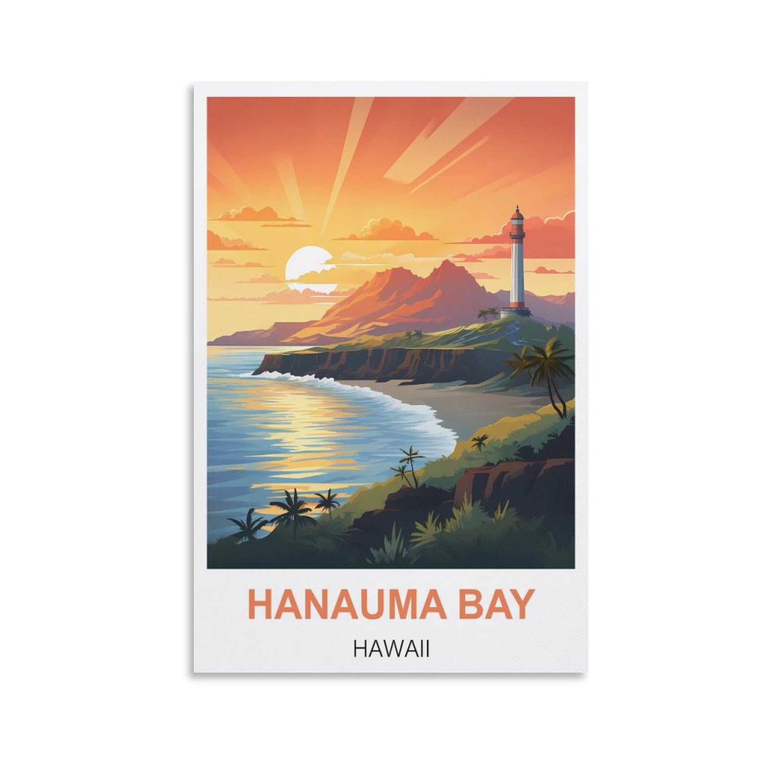 Vintage Metal Tin Sign,Hanauma Bay Hawaiis,Funny Vintage Metal Sign Plaqu Poster Wall Art Pub Bar Kitchen Garden Bathroom Home Decor 30x40cm