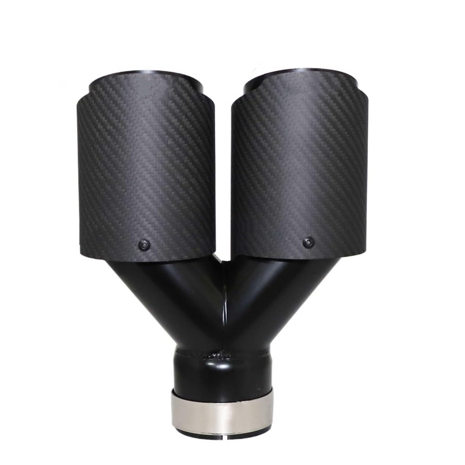 Car Silencer Samochód w kształcie litery Y matowa końcówka tłumika z włókna węglowego podwójne wyjście tłumiki rury wydechowej dekoracja dyszy(60MM-89MM)