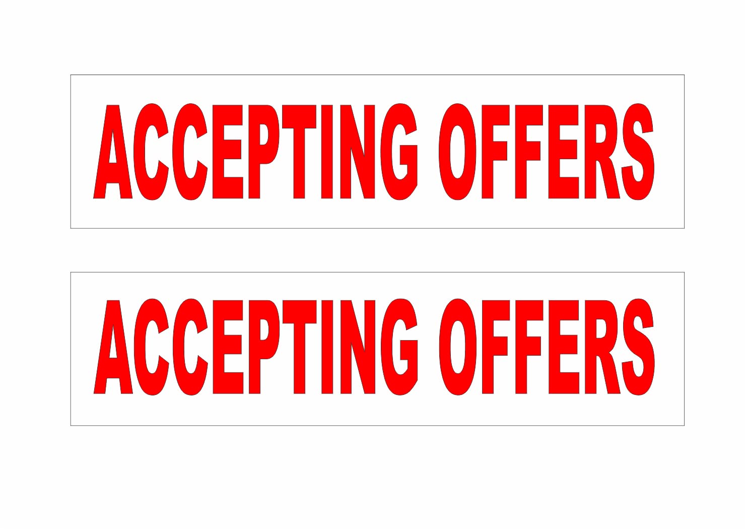 ACCEPTING OFFERS‼️ OFFER ACCEPTED red Rubber Stamp over a white background  main image 4